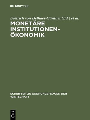 cover image of Monetäre Institutionenökonomik